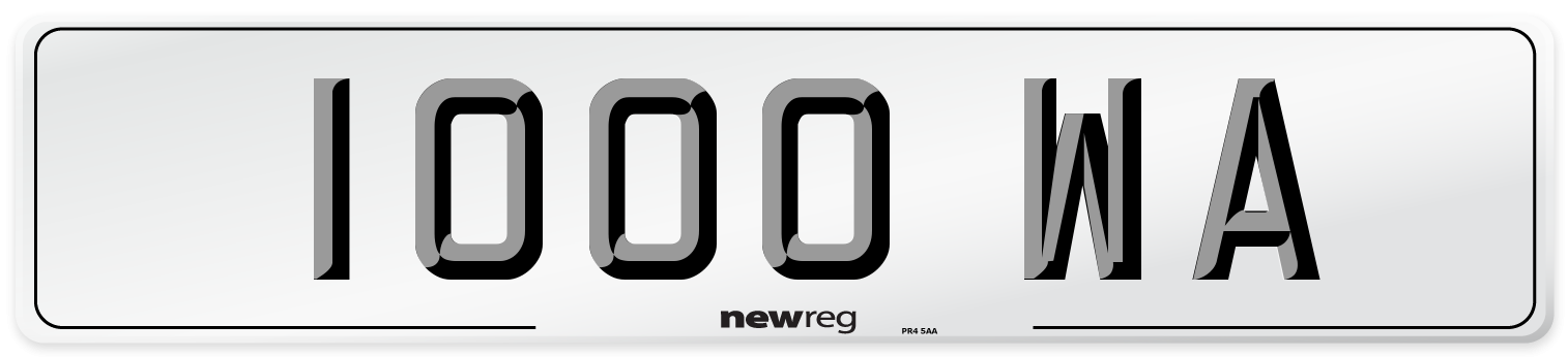 1000 WA Number Plate from New Reg